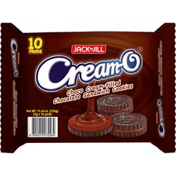 Jack 'n Jill Cream-O Choco Cream Filled Chocolate Sandwich Cookies | 30g x 10s