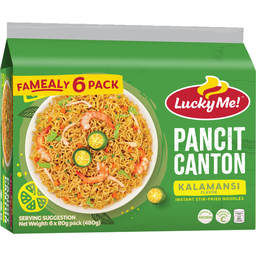 Lucky Me! Pancit Canton Instant Noodles Kalamansi Multipack | 80g x 6s
