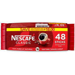 Nescafe Classic Coffee Sticks | 1.9g x 48s Save P18.00