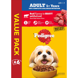 Pedigree Adult Beef Value Pack 5+1 | 130g
