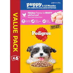 Pedigree Puppy Chicken Value Pack 5+1 | 130g