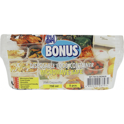 SM Bonus Disposable Food Container | 750ml 5s
