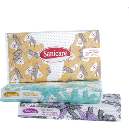 Sanicare Big Travel Facial Tissue 3 ply | 50 pulls