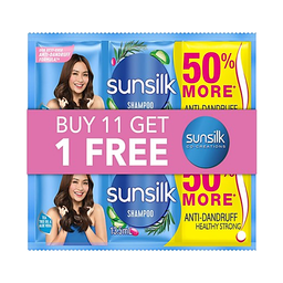 Sunsilk Shampoo Anti-Dandruff Healthy & Strong | 13.5mL BUY 11 GET 1 FREE