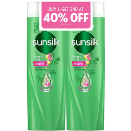 Sunsilk Shampoo Strong and Long  with 40% Discount for the 2nd Bottle | 180mL