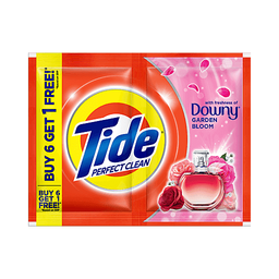 Tide Perfect Clean Detergent Powder with Downy Garden Bloom | 64g x 6s+1