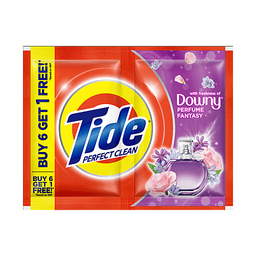 Tide Perfect Clean Detergent Powder with Downy Perfume Fantasy | 64g x 6s+1