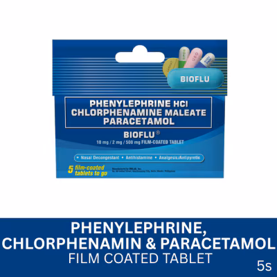 BIOFLU Bioflu Tablet 5s (Phenylephrine HCI + Chlorphenamine Maleate + Paracetamol)