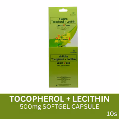 LECIT E D-alpha-Tocopherol Lecithin 200IU/500mg Softgel Capsule