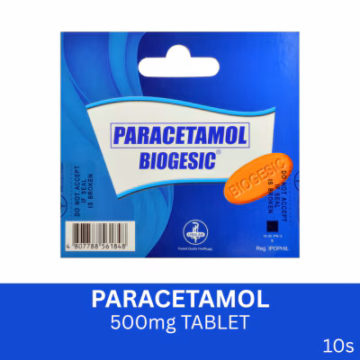 BIOGESIC Biogesic Paracetamol 500mg 10 Tablets