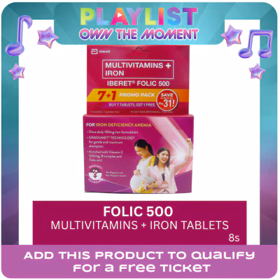 IBERET Folic 500 Multivitamins + Iron 7+1 Tablets Promo Pack