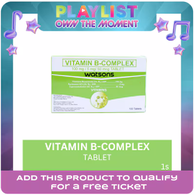 WATSONS GENERICS Vitamin B-Complex 100 mg/5mg/50mcg Tablet (Sold per Piece)