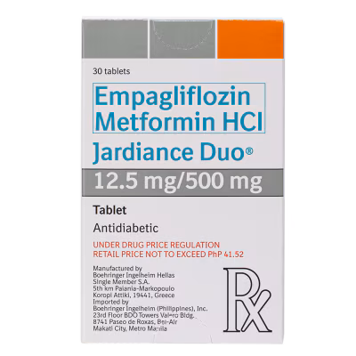 JARDIANCE JARDIANCE DUO Empagliflozin + Metformin HCl 12.5mg/500mg 1 Filmcoated Tablet [PRESCRIPTION REQUIRED]