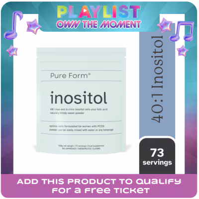 PURE FORM PURE FORM Inositol 40:1 Myo and D-chiro Folic Acid Naturally Mildly Sweet Powder 150g