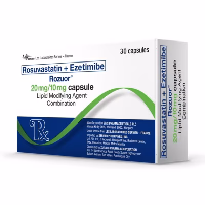 ROZUOR ROZUOR Rosuvastatin 20 mg + Ezetimibe 10 mg Sold Per Piece [PRESCRIPTION REQUIRED]