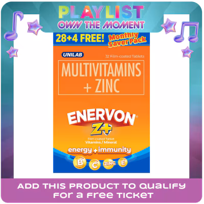 ENERVON ENERVON Z Plus Energy + Immunity Film Coated Tablet 28+4 Free