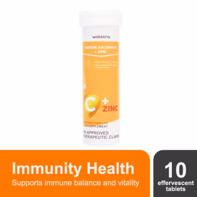 Sodium Ascorbate + Zinc 1000g/35mg 1 Effervescent Tablet